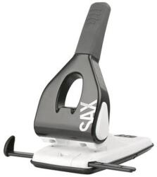 ICO Lyukasztó, nagyteljesítményű, kétlyukú, 65 lap, SAX "Design 618", fekete (7310069004) - tonerpiac