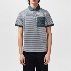 Lee Cooper Stripe Polo Mens - Charc/whit
