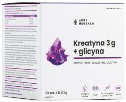 Aura Herbals Creatină 3 g + Glicină 3 g - 30 plicuri
