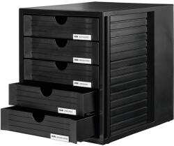 HAN Suport documente, plastic, cu 5 sertare, negru, HAN (HA-1450-13)