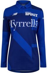 New Balance Блуза с яка New Balance Women's Long-Sleeve Cricket Polo Shirt - Team Royal