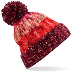 Beechfield Színes téli sapka pomponnal Corkscrew - Cherry Sherbet (B486-1000322835)