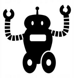 Autós matrica robot kedves