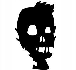  Zombi autós matrica 15cm x 12cm