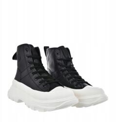  Eredeti Fekete Téli Női Cipő Tornacipő Bőr Sportcipő 37-ES (BIG274599-0-SK-G)