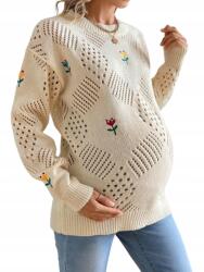 Shein DC47109 Shein Kismama Pulóver Női Hímzett Virágokkal (23) M