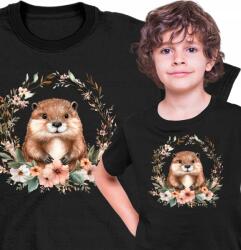  Gyerek Póló Vidra Természet Kedves 2 Fekete 116 (AP54.118.116)