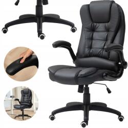 PAKO Forgószék Öko Irodai Szék Összecsukható Karfákkal, Dönthető, 120KG (Fotel Obrotowy Krzesło Eko Biurowe Składane)