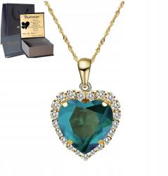 Mennica Świdnicka Arany Nyaklánc Ezüst 925 Aranyozott Női Óceán Szív Ajándék Gravírozás