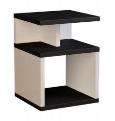  Zoe éjjeliszekrény, éjjeli asztal fekete/ fehér színben (S-N 3)