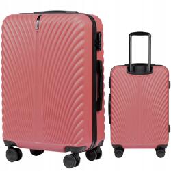 Wings Utazó bőrönd Wings közepes kerekű Poggyász repülőgéphez kódzár (SN120-M-PINK)