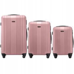 Wings 3 részes Wings bőrönd szett, gurulós utazóbőrönd szett 4 kerékkel, rózsaarany (5906501803063)