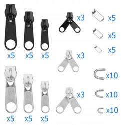  Javítókészlet Cipzárakhoz Fém Húzókák Cipzárak Javításához (5906893366771)