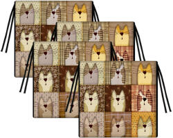 Bertoni 4 db-os párna szett Tip kerti székhez 40x40 cm Pexeso Beige (TOP PEXESO BEIGE 4)