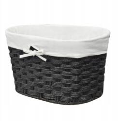Rodeno Fonott Kosár Fekete Szervező Lenvásznú Béléssel Fürdőszobai Kellékekhez (ROD7175)