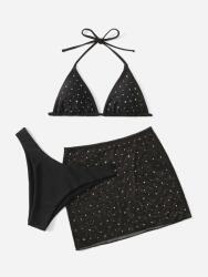 Shein KC24307 Shein Kétrészes Bikini Szett Díszítő Szoknya (24) M