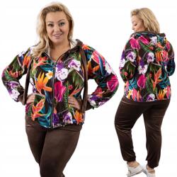  Csokoládé virágmintás Velúr Női Melegítőnadrág