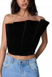 Nasty Gal IC25311 Nasty Gal Velúr Aszimmetrikus Felső (18) L