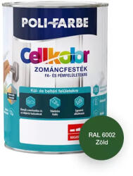 POLI-FARBE Új Cellkolor magasfényű zománcfesték RAL 6002 zöld 0, 4l (PO2030101001)