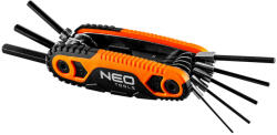NEO TOOLS IMBUSZKULCS KÉSZLET, összecsukható 1.5, 2, 2.5, 3, 4, 5, 6, 8mm, 8 részes (NEO09-571)