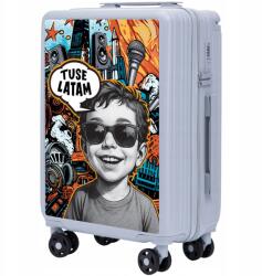 Wings Kis bőrönd 4 keréken kézipoggyász kemény Abs Wings repülőgéphez (CS-BNT01-S-BLUE-T3)