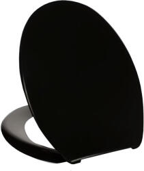 Styron Tisza WC-ülőke, Inox zsanérral - fekete (STY-550-1-B)