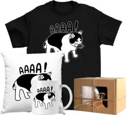  Nagy Póló Bögre Cica Vicces Mém Aaa! 1 116 Ajándék (AP56.8.116)