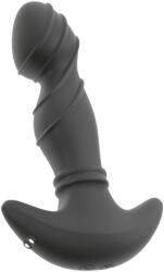 Anos - mozgó gyűrűs prosztata vibrátor (fekete) - sexshopcenter
