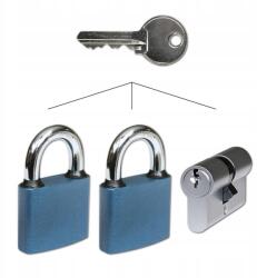 Richter Készlet közös zárhoz 1x 30+35Ni hengerzárbetét és 2x 52 Rich lakat (495151)