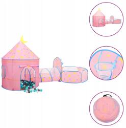 vidaXL Játszósátor 250 labdával, rózsaszín, 301x120x128 cm (8720287065432)