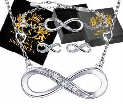 Mennica Świdnicka Ékszer szett Ezüst 925 Fülbevaló Nyaklánc Karkötő Gravírozás (zestaw biżuteria Dla Dziewczyny żony mamy)