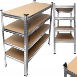  Tárolószekrény Tömör Fém Garázs Horganyzott 5 Polcos 150X75X30cm 625KG (REGAŁ MAGAZYNOWY DO PIWNICY SPIŻARNI)