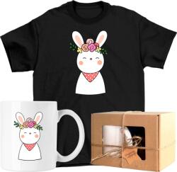  Bögre szett Póló Nyuszi Kedves Virágok 2 Kész Ajándék Xs (AP56.96.XS)