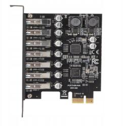 Kontroller Adapter Kártya 7-PORT Pci-e 1XNA 7XUSB 3.2 5GBPS Alaplaphoz (2612220119211)
