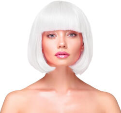 PartyPal Paróka, rövid, egyenes, fehér