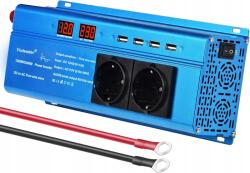  Yinleader 12V-ról 230V-ra átalakító 2 Eu csatlakozóval és 4 Usb porttal