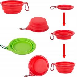 PAKO Összecsukható Kutya Tál Utazáshoz Praktikus Étel Víz Turisztikai 0, 4L (Składana Miska Dla Psa Podróżna Lekka 0,4L)