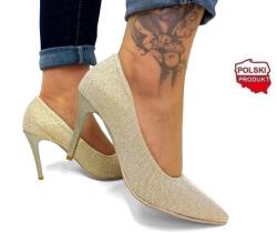  Arany Csillámos Csillogó Puha Magassarkú Bőr 40-ES (KRZY099-501-TK)