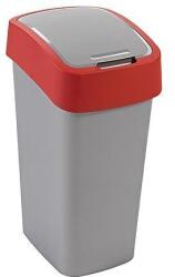 Keter Szemetes kuka Curver® FLIP BIN 10L, szürkeezüst/piros (ST2211245)