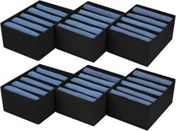  Ruhatároló Szervező Doboz, Összecsukható, Rekeszekkel, 6 Darabos (ZESTAW PUDEŁEK DO PRZECHOWYWANIA UBRAŃ 5-CZĘŚ)