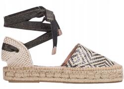 Wonders Espadrilles YA-AL02 38 Miami Negro, Mechanikus Sarokkal (YA-AL02)