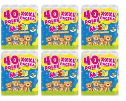 Miśki Wc Papír Miśki Nagy Kiszerelés XXXL 3 Rétegű Erős 240 Tekercs (Papier Toaletowy MIŚKI Duże Opakowanie XXXL 3)