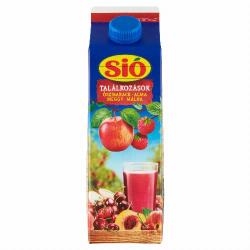 Sió Találkozások rostos őszibarack-alma-meggy-málna vegyes gyümölcsital 1 l