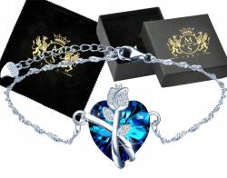 Mennica Świdnicka Ezüst karkötő 925 Ezüst szív cirkóniákkal Ajándék Állítható