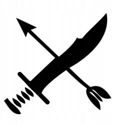  Autós matrica kés és nyíl vadász