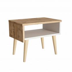 Lea éjjeliszekrény skandináv stílus wotan/fehér (S-N 2)