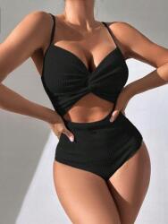 Shein LC72304 Shein Texturált Fürdőruha Fodros Kivágással (36) L