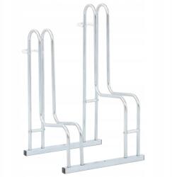 VidaXL Állvány 2 kerékpár számára, szabadon álló, galvanizált acél (4005568)