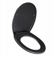 Rodeno Wc Ülőke Fekete Lassan Záródó Duroplaszt Univerzális Erős Kemény (ROD2922)