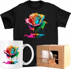  Bögre szett Póló Rózsa Virágok Zöld művészet 5 Kész Ajándék 140 (AP46.78.140)